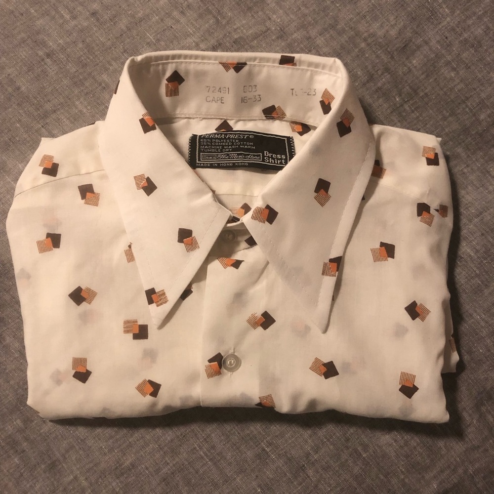 Vintage 70s Perma-prest Sears Dress Shirt